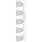 Z-Lite Analia Vanity, 4-Light, 36 In.W x 7.5 In.L x 9.25 In.H, Brushed Nickel/Clear Ribbed 1101-4V-BN - alternate 2